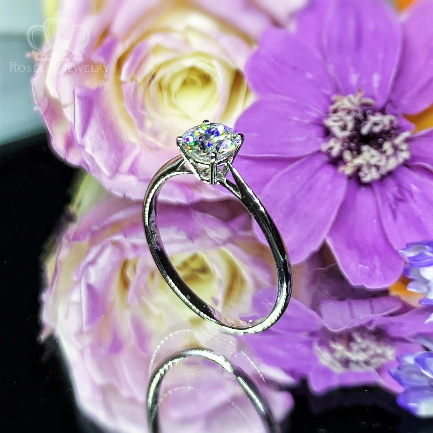 0.70CT Four Prong Lab Grown Solitaire Diamond Ring - LGR009 - Roselle Jewelry