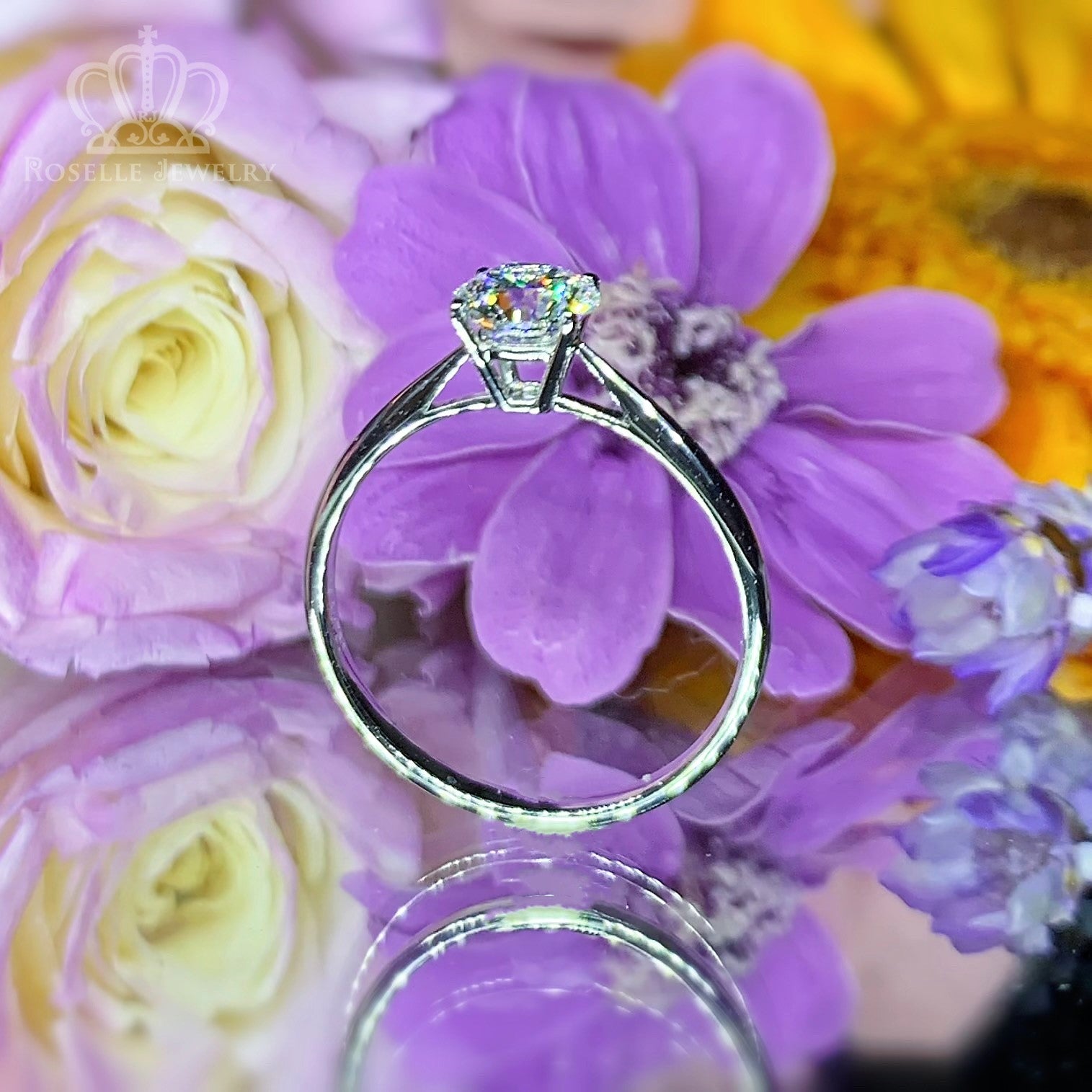 0.70CT Four Prong Lab Grown Solitaire Diamond Ring - LGR009 - Roselle Jewelry