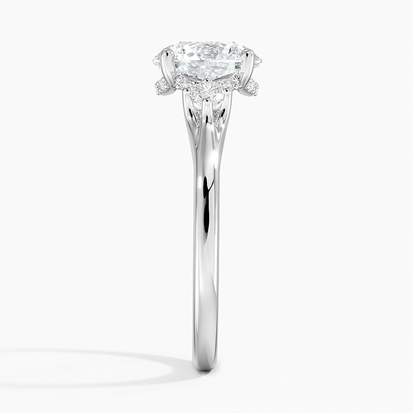 Floating Three Stone Diamond Engagement Ring  [Setting Only] - EC124