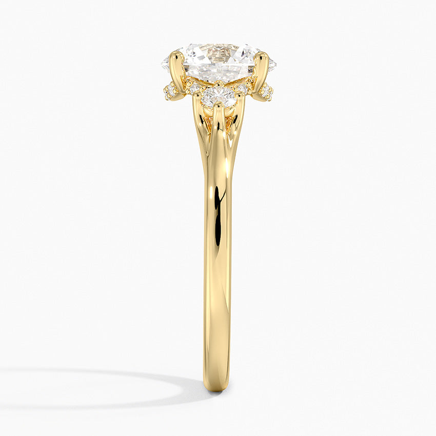 Floating Three Stone Diamond Engagement Ring  [Setting Only] - EC124