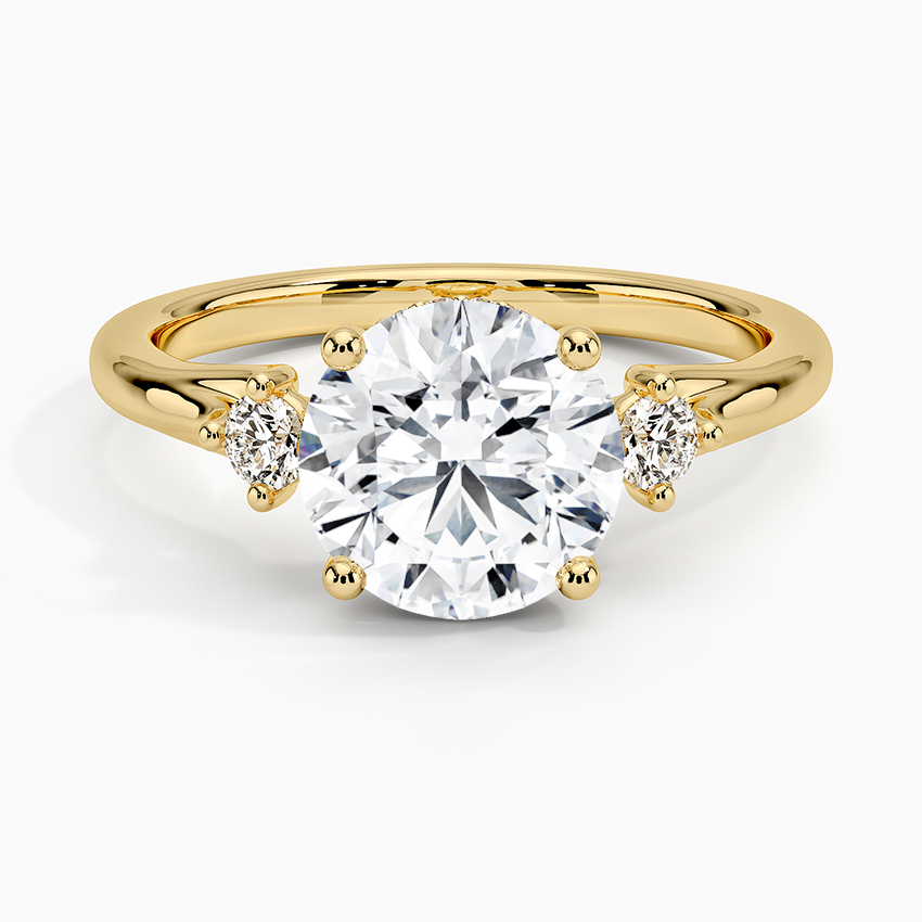 Floating Three Stone Diamond Engagement Ring  [Setting Only] - EC124