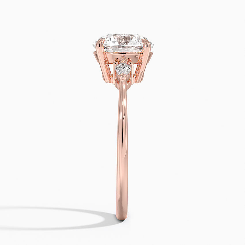 Aria Three Stone Diamond Engagement Ring  [Setting Only] - EC116