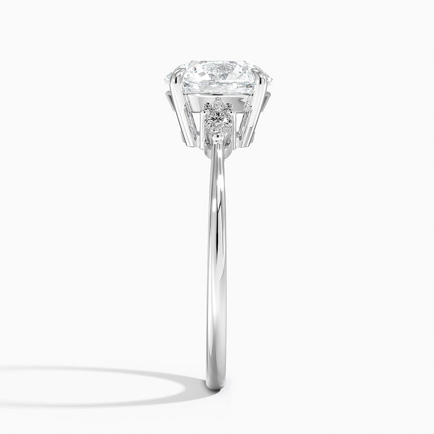 Aria Three Stone Diamond Engagement Ring  [Setting Only] - EC116
