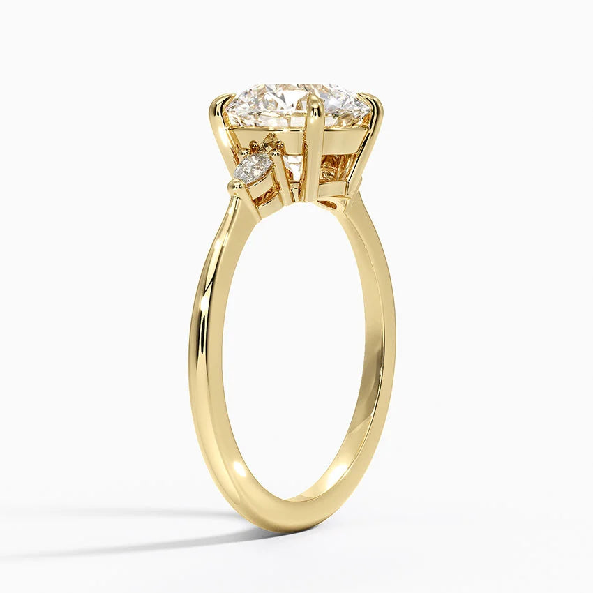 Aria Three Stone Diamond Engagement Ring  [Setting Only] - EC116