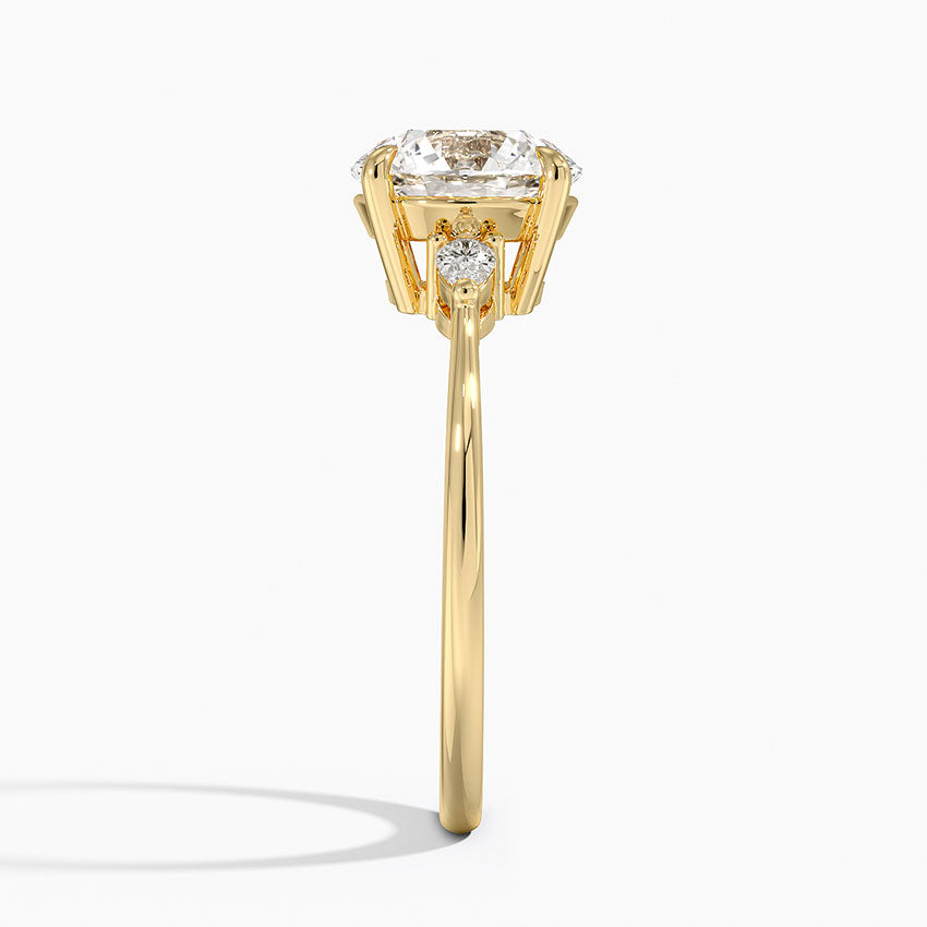 Aria Three Stone Diamond Engagement Ring  [Setting Only] - EC116