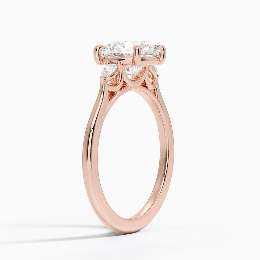 Aria Perfect Fit Three Stone Diamond Engagement Ring  [Setting Only] - EC119