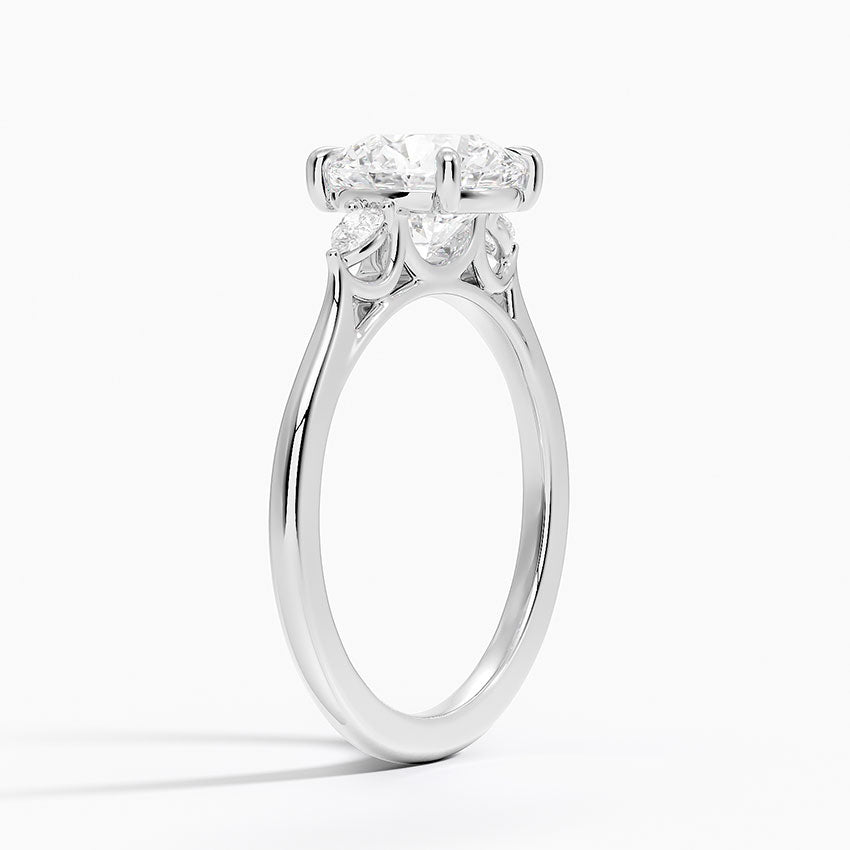 Aria Perfect Fit Three Stone Diamond Engagement Ring  [Setting Only] - EC119