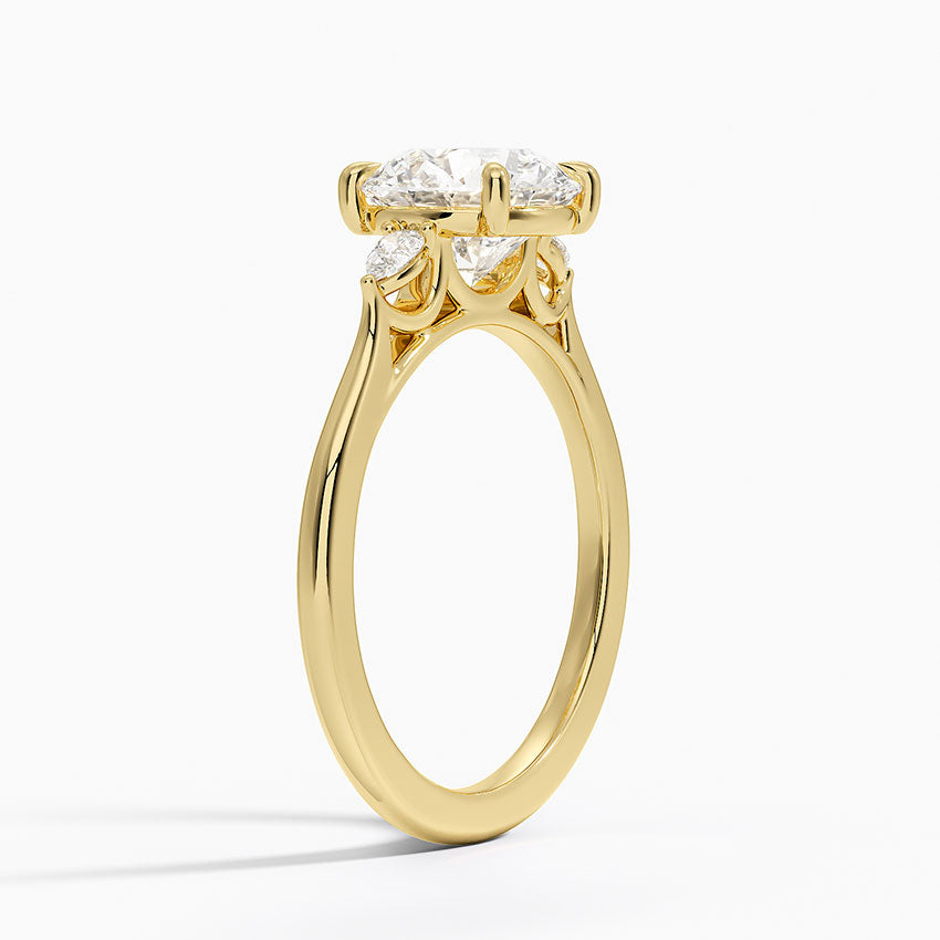 Aria Perfect Fit Three Stone Diamond Engagement Ring  [Setting Only] - EC119