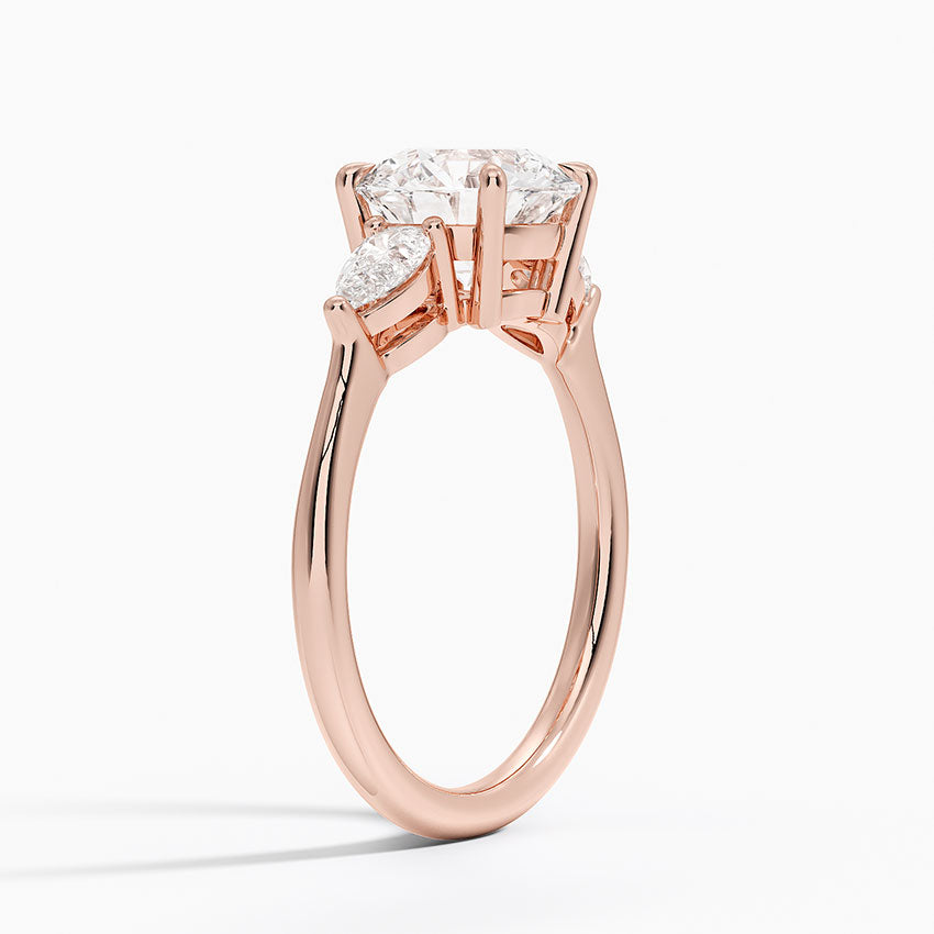 Opera Three Stone Diamond Engagement Ring  [Setting Only] - EC120