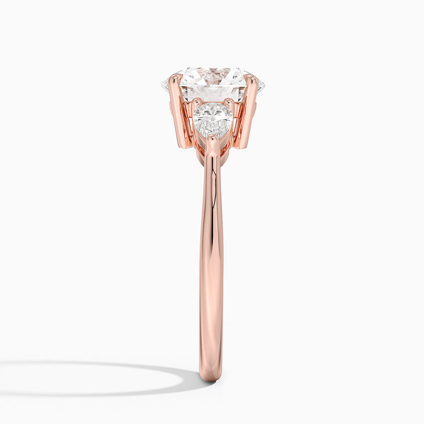 Opera Three Stone Diamond Engagement Ring  [Setting Only] - EC120
