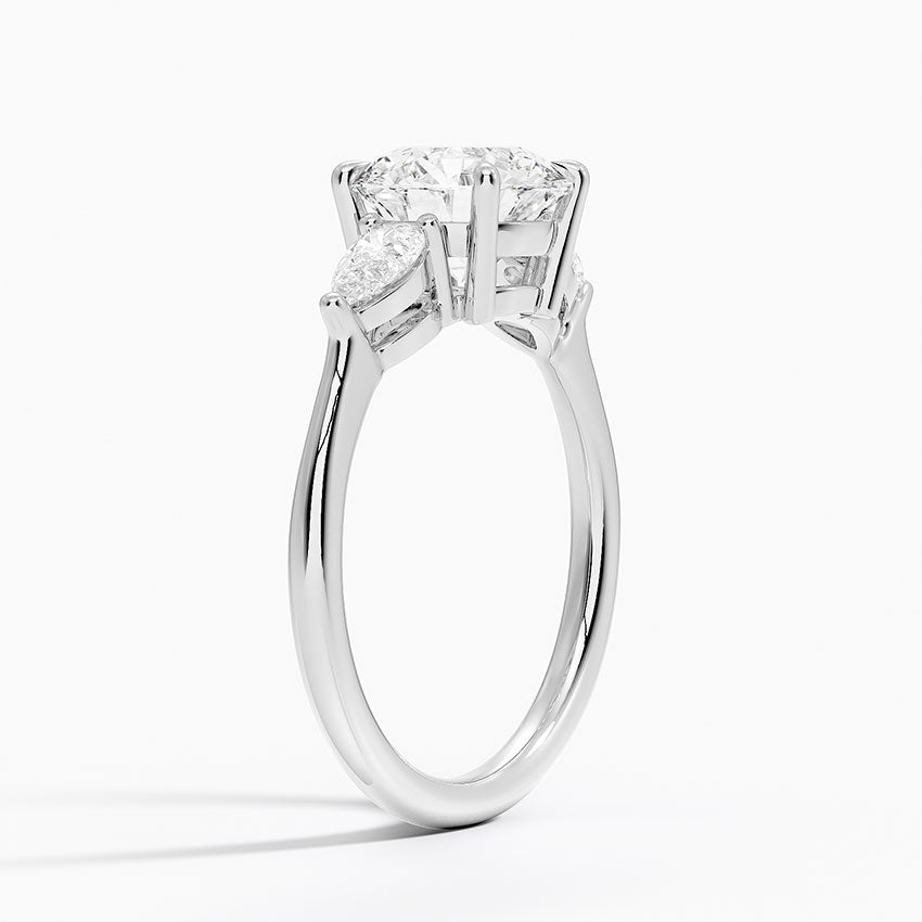Opera Three Stone Diamond Engagement Ring  [Setting Only] - EC120
