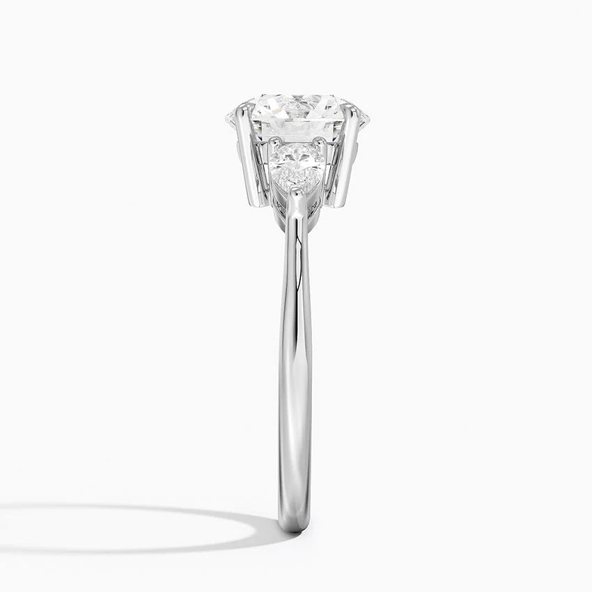 Opera Three Stone Diamond Engagement Ring  [Setting Only] - EC120