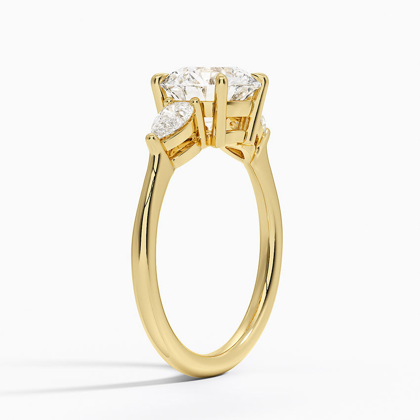 Opera Three Stone Diamond Engagement Ring  [Setting Only] - EC120