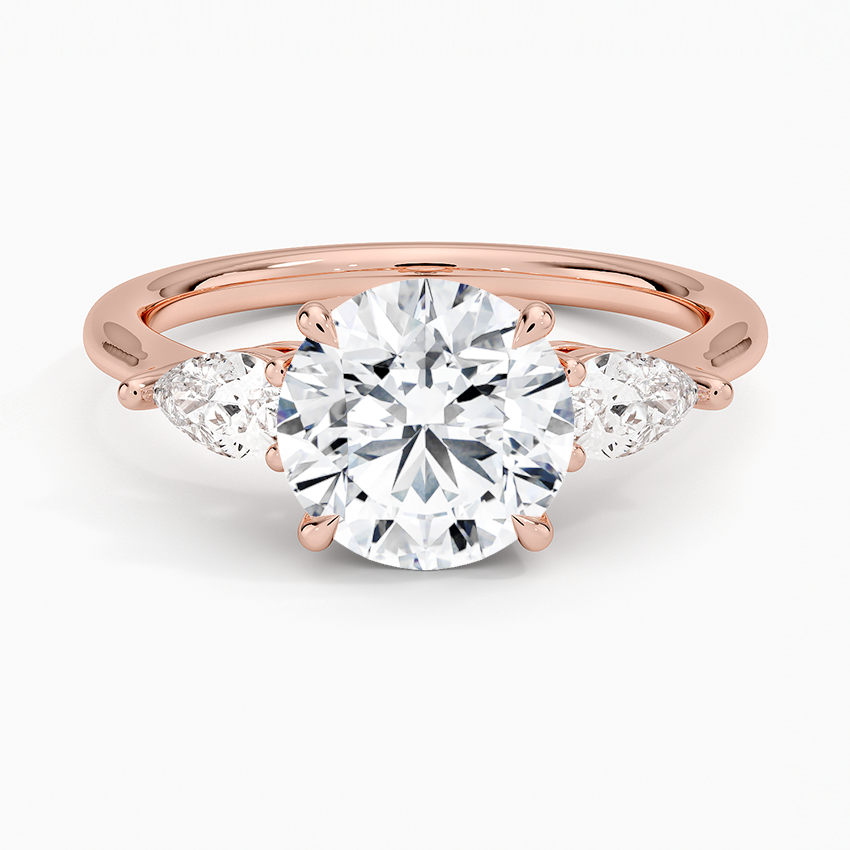 Opera Three Stone Diamond Engagement Ring  [Setting Only] - EC120