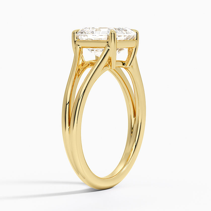 خاتم خطوبة سوليتير بتصميم أسشر تريسا مقسم من Roselle Jewelry [戒托 فقط] - EC106A