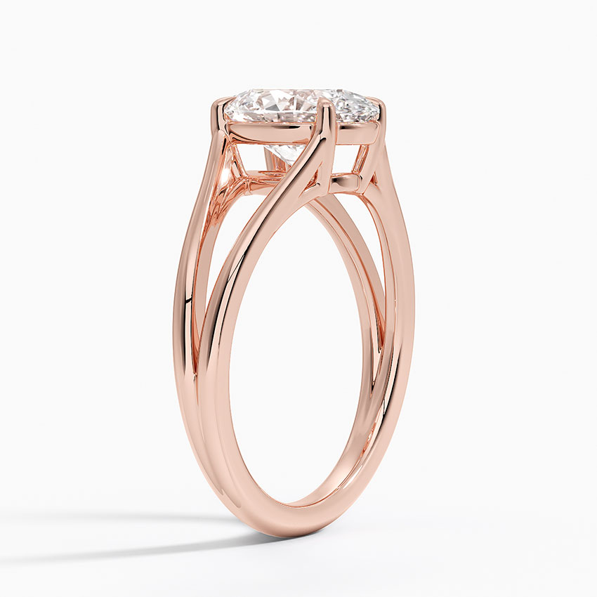 Oval Tressa Split Shank Solitaire Engagement Ring [Setting Only] - EC106O
