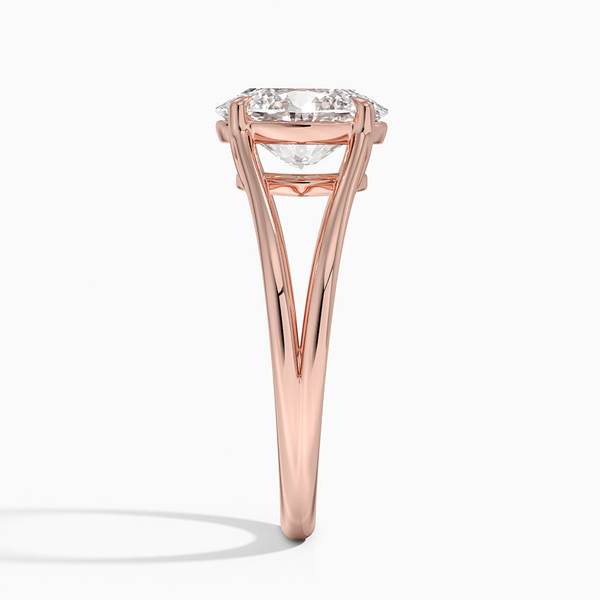 Oval Tressa Split Shank Solitaire Engagement Ring [Setting Only] - EC106O