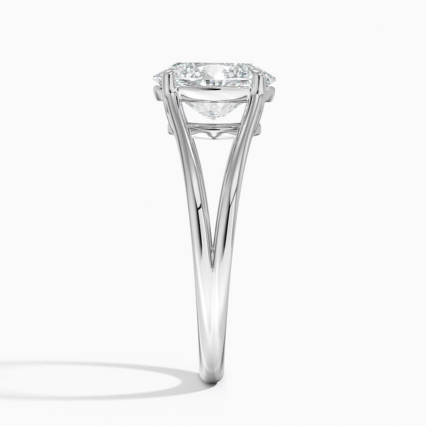 Oval Tressa Split Shank Solitaire Engagement Ring [Setting Only] - EC106O