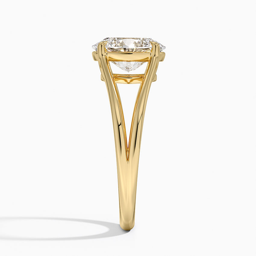 Oval Tressa Split Shank Solitaire Engagement Ring [Setting Only] - EC106O