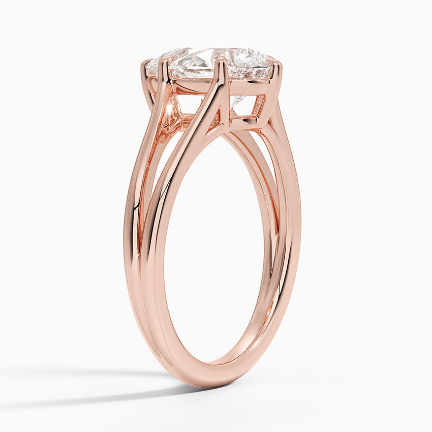 خاتم خطوبة سوليتير بتصميم بير تريسا مقسم من Roselle Jewelry [戒托 فقط] - EC106P