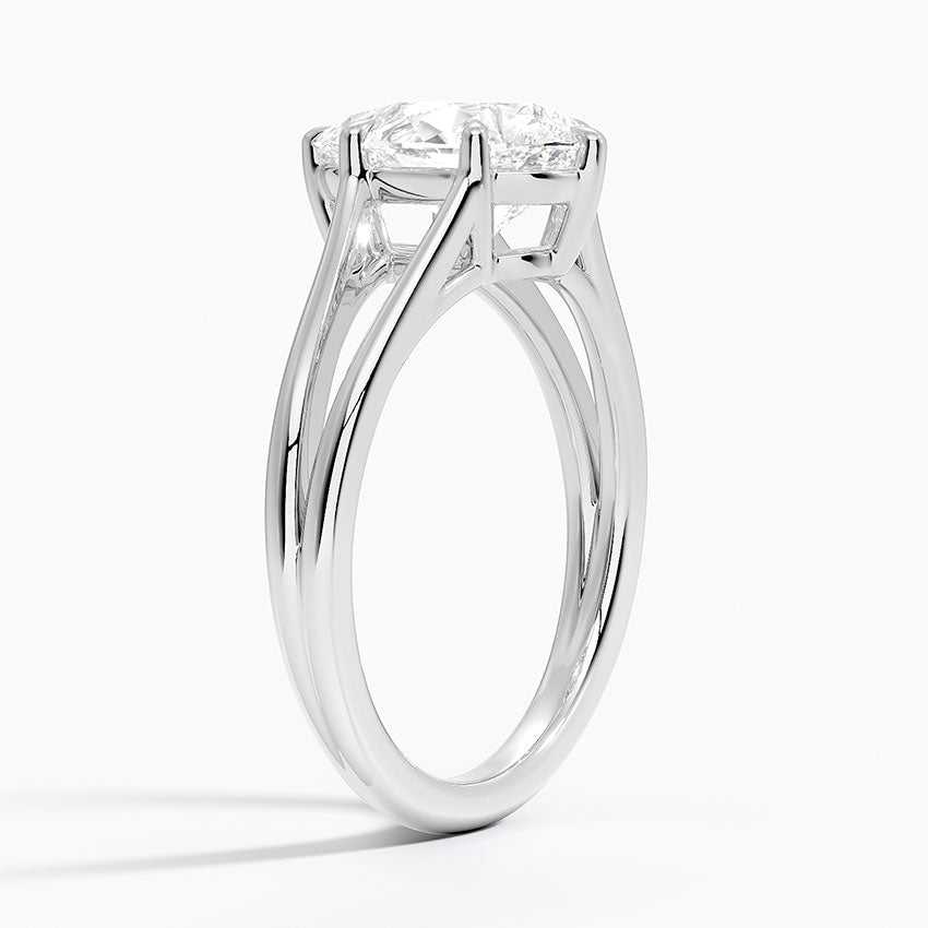 خاتم خطوبة سوليتير بتصميم بير تريسا مقسم من Roselle Jewelry [戒托 فقط] - EC106P