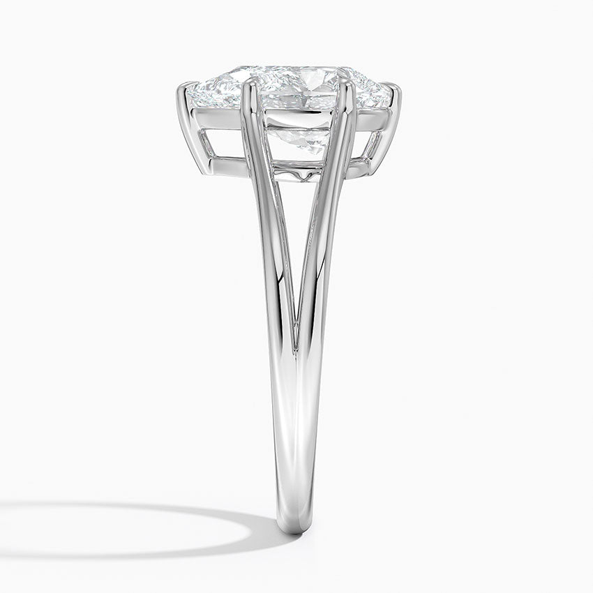خاتم خطوبة سوليتير بتصميم بير تريسا مقسم من Roselle Jewelry [戒托 فقط] - EC106P