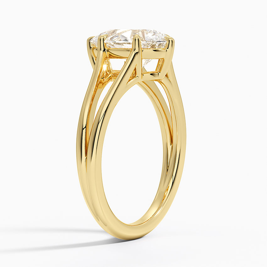 خاتم خطوبة سوليتير بتصميم بير تريسا مقسم من Roselle Jewelry [戒托 فقط] - EC106P
