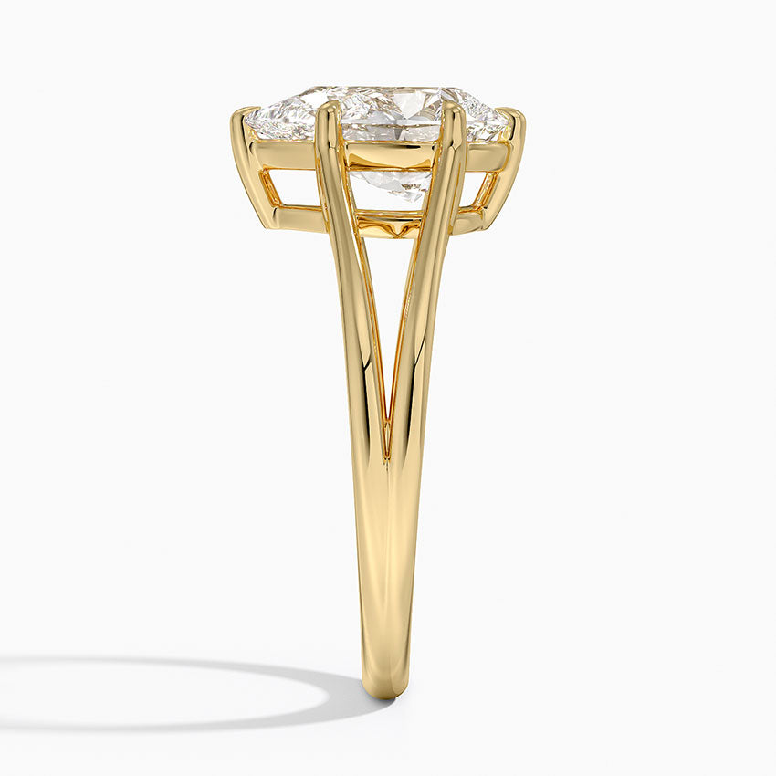 خاتم خطوبة سوليتير بتصميم بير تريسا مقسم من Roselle Jewelry [戒托 فقط] - EC106P