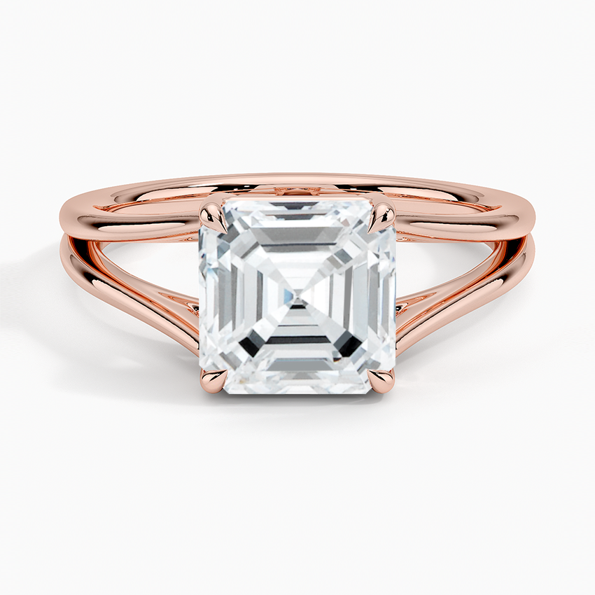 خاتم خطوبة سوليتير بتصميم أسشر تريسا مقسم من Roselle Jewelry [戒托 فقط] - EC106A