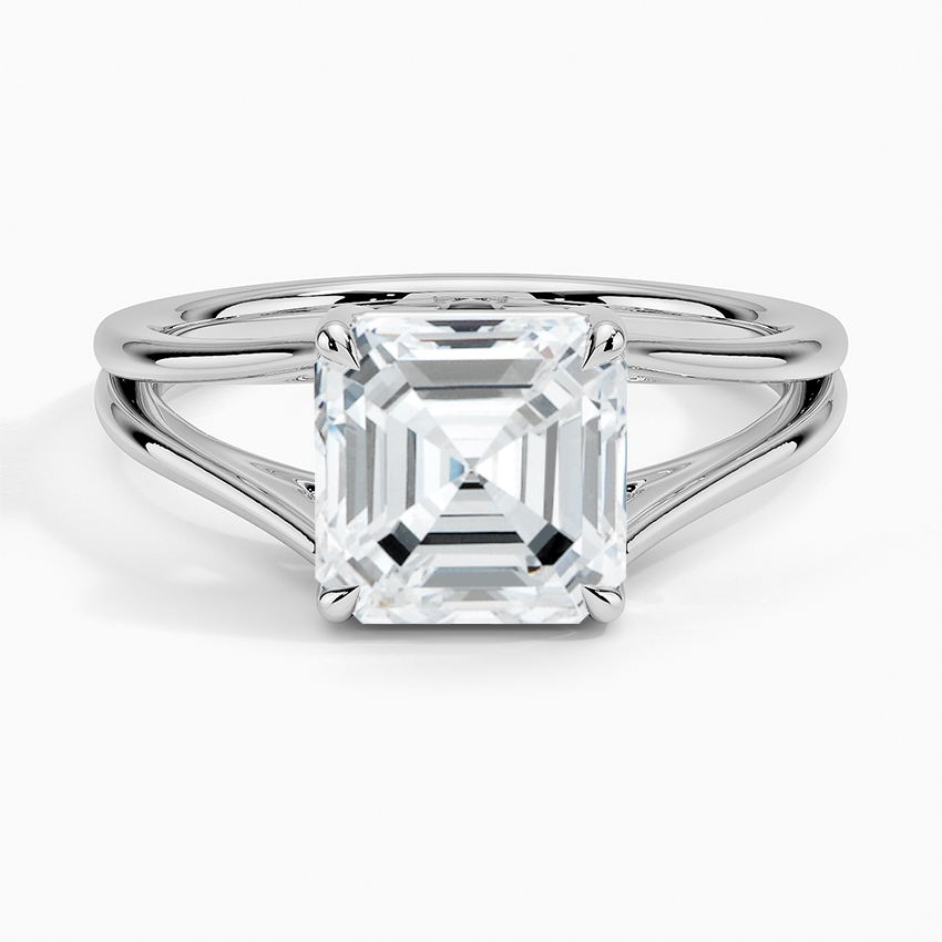 خاتم خطوبة سوليتير بتصميم أسشر تريسا مقسم من Roselle Jewelry [戒托 فقط] - EC106A