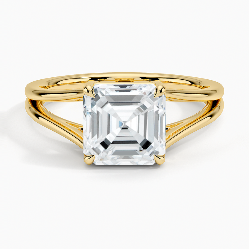 خاتم خطوبة سوليتير بتصميم أسشر تريسا مقسم من Roselle Jewelry [戒托 فقط] - EC106A