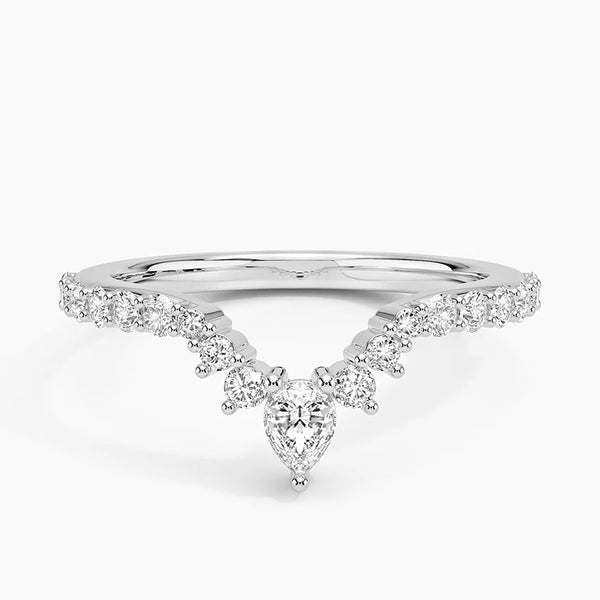 Grand Lunette Wedding Band Ring - LR114