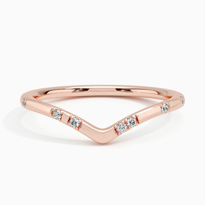 Astra Contour Wedding Band Ring - LR71 - Roselle Jewelry