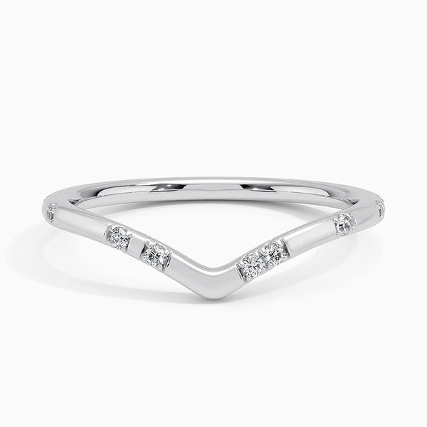 Astra Contour Wedding Band Ring - LR71 - Roselle Jewelry