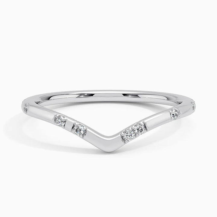 Astra Contour Wedding Band Ring - LR71 - Roselle Jewelry
