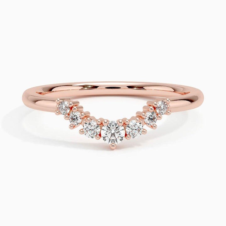Aria Contoured Wedding Band Ring - LR69 - Roselle Jewelry