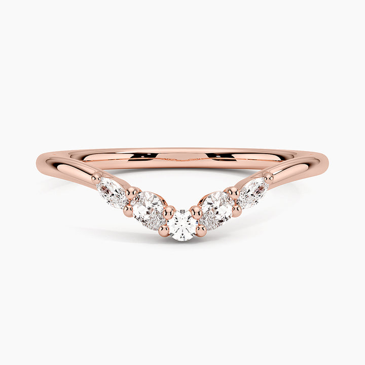 Camille Contoured Wedding Band Ring - LR66 - Roselle Jewelry
