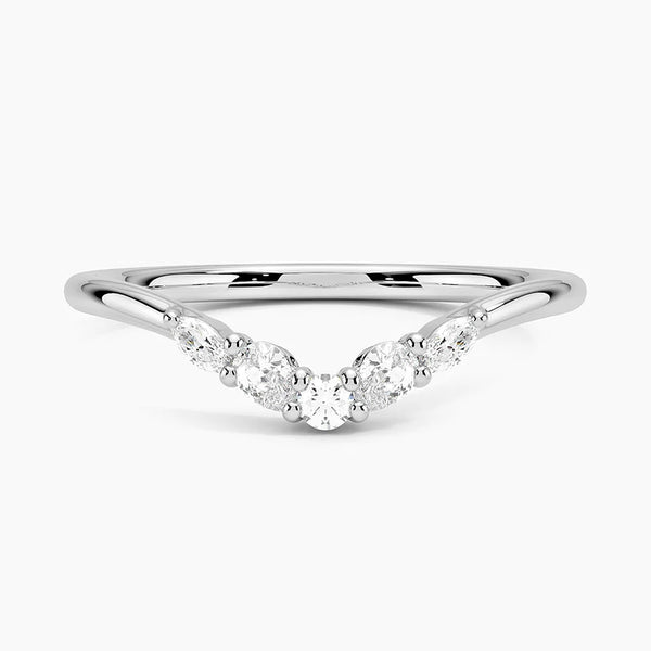 Camille Contoured Wedding Band Ring - LR66 - Roselle Jewelry