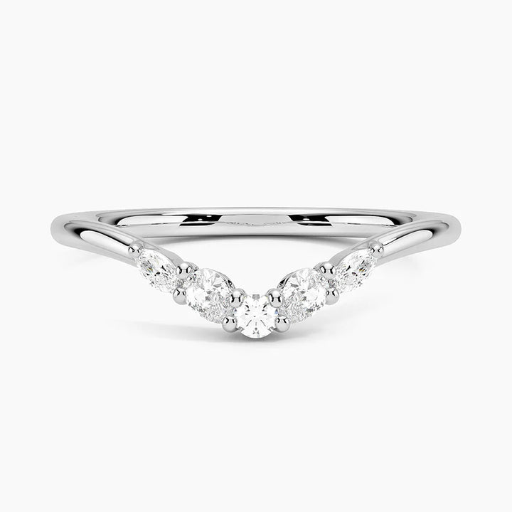 Camille Contoured Wedding Band Ring - LR66 - Roselle Jewelry