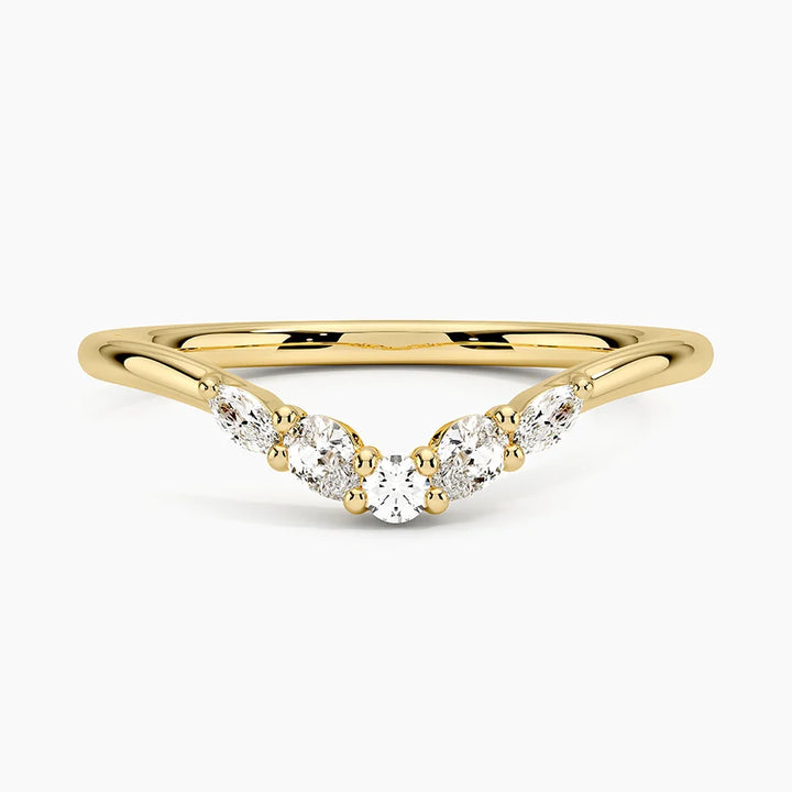 Camille Contoured Wedding Band Ring - LR66 - Roselle Jewelry