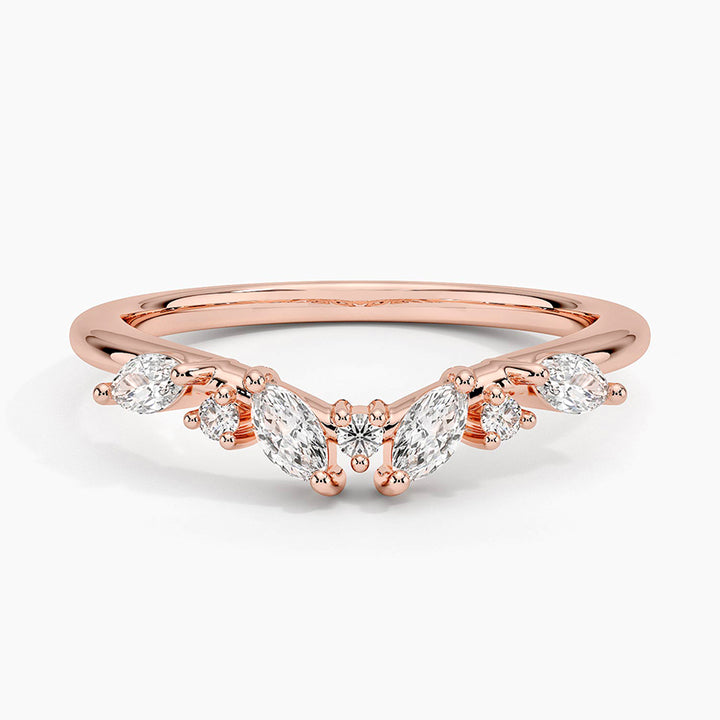 0.28CTW Luxe Yvette Diamond Wedding Band Ring - LR56 - Roselle Jewelry