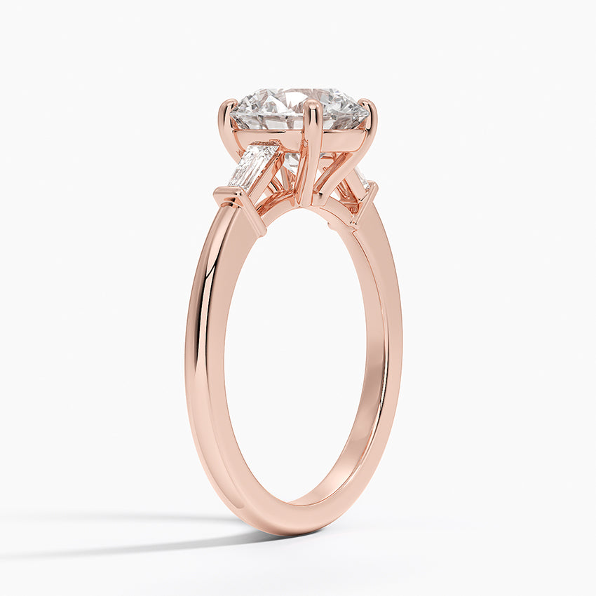 Tapered Baguette Three Stone Diamond Engagement Ring  [Setting Only] - EC118
