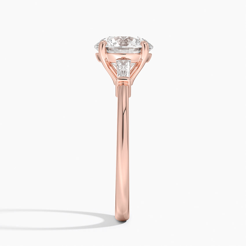Tapered Baguette Three Stone Diamond Engagement Ring  [Setting Only] - EC118