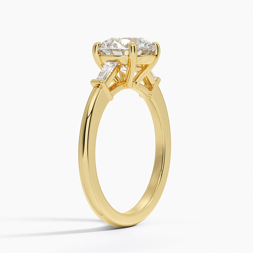 Tapered Baguette Three Stone Diamond Engagement Ring  [Setting Only] - EC118