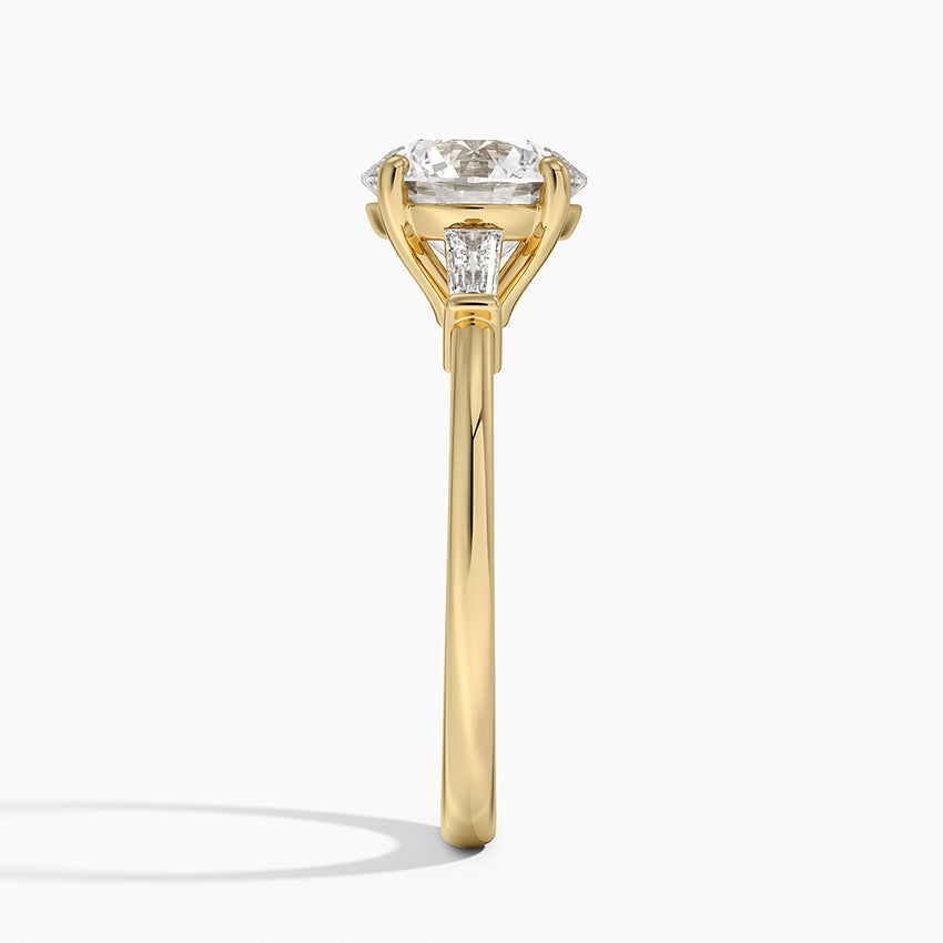 Tapered Baguette Three Stone Diamond Engagement Ring  [Setting Only] - EC118