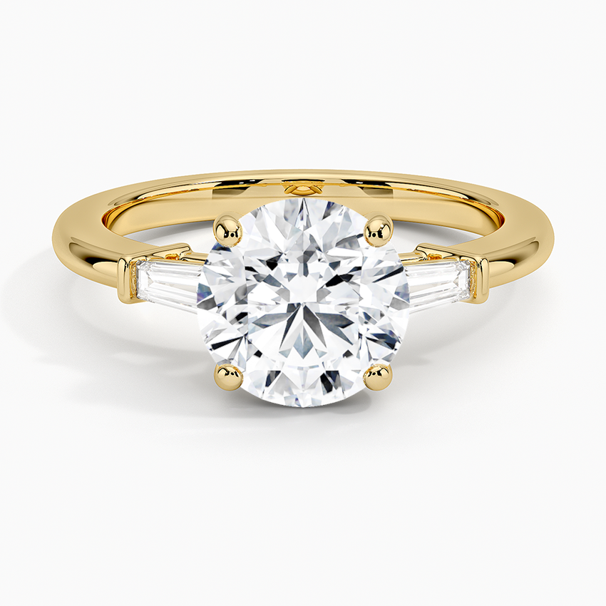Tapered Baguette Three Stone Diamond Engagement Ring  [Setting Only] - EC118