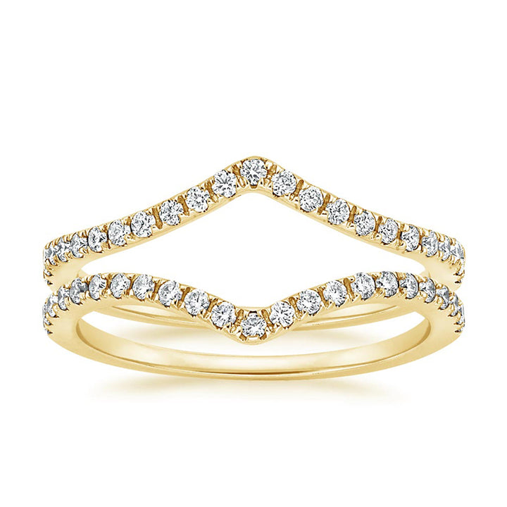 Flair Nested Diamond Ring Stack Wedding Band Ring - LR72 - Roselle Jewelry