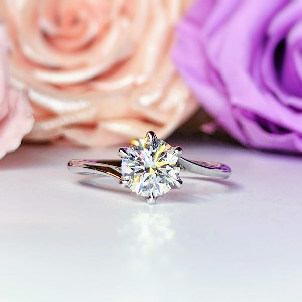 Twist Solitaire Engagement Ring [Setting Only] - LGR045