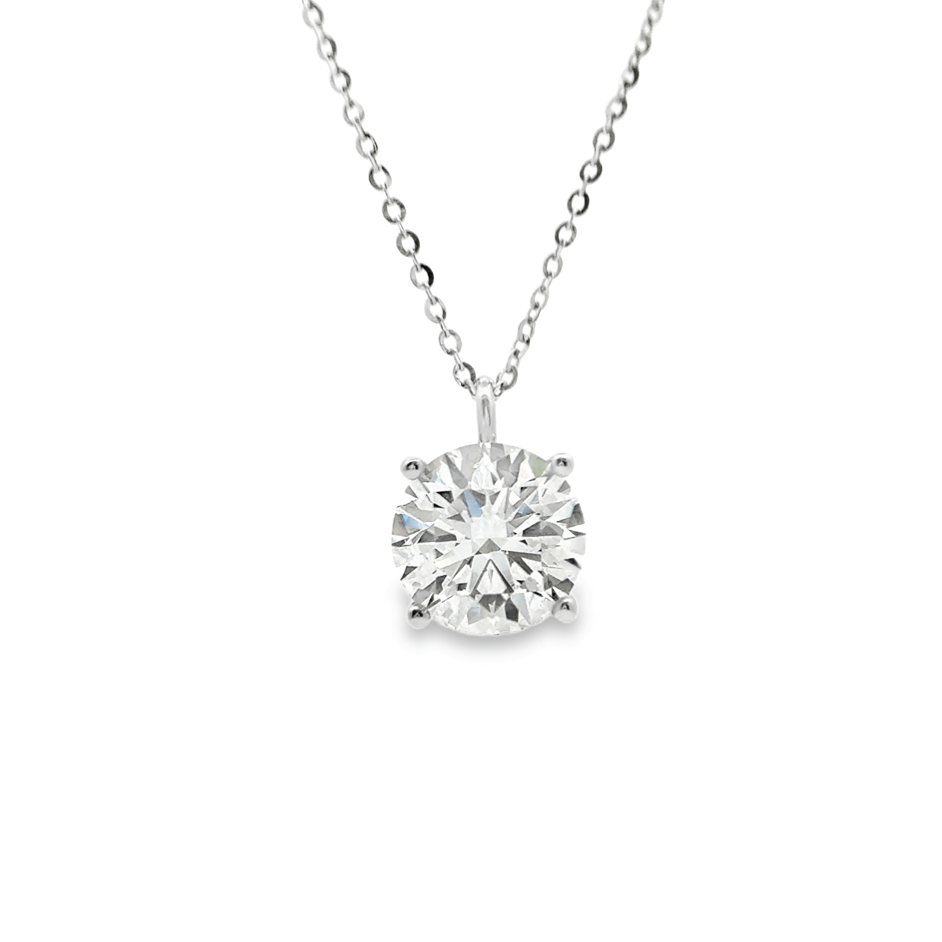 1.76CT Four Prong Solitaire Pendants Necklaces - LC101 - LG698545293