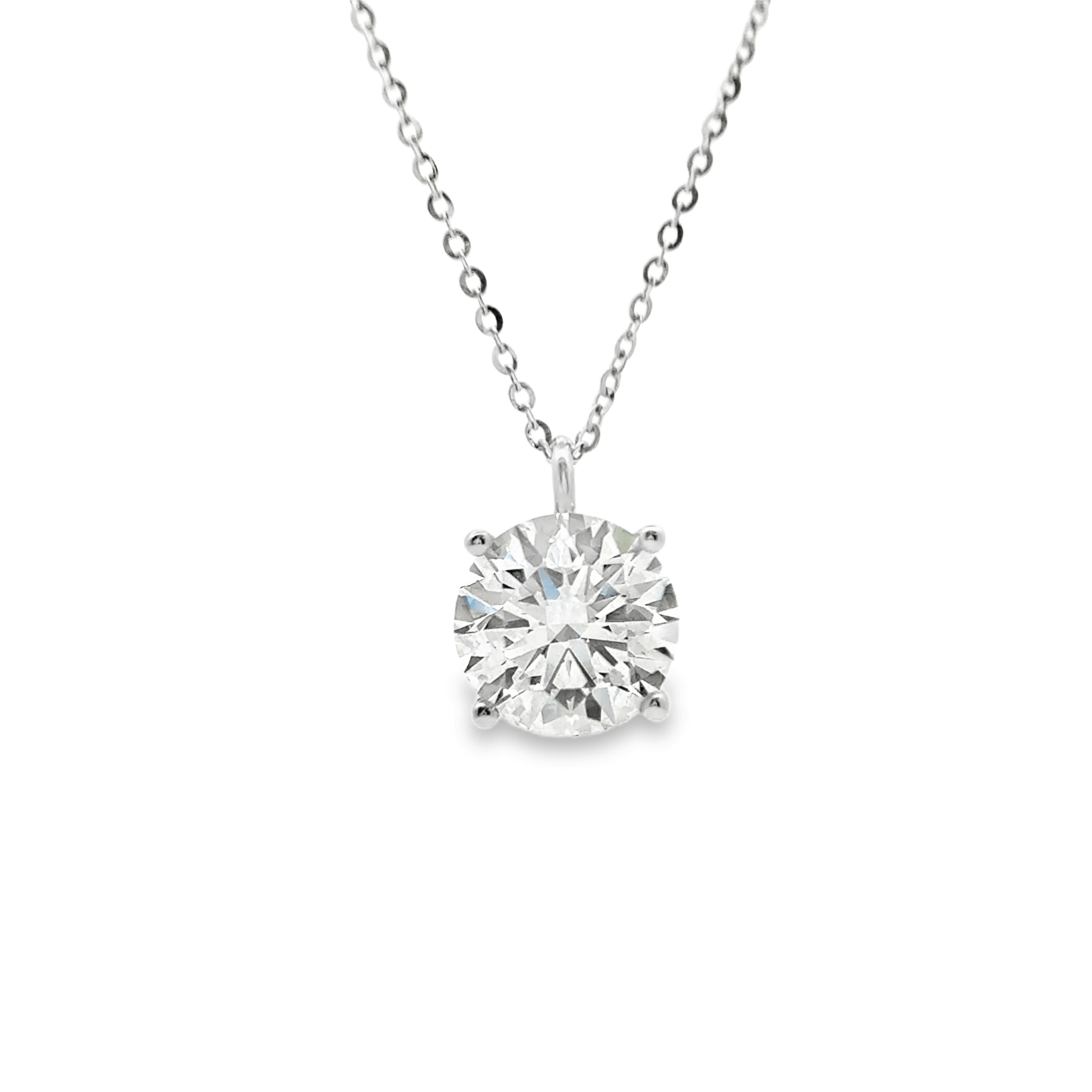 1.76CT Four Prong Solitaire Pendants Necklaces - LC101 - LG698545293